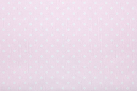 粉红色波尔卡圆点织物纹理背景