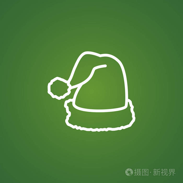 圣诞老人的帽子简单图标