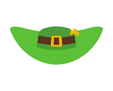 妖精的帽子绿色隔离。Dwar 国家爱尔兰复古帽