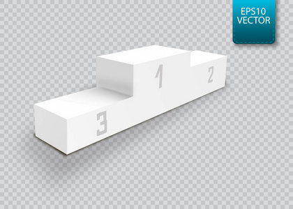 空获奖者登上的领奖台与第一 第二和第三名的颁奖仪式。矢量图