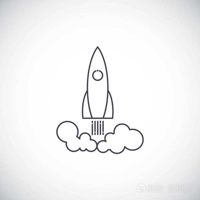 简单的火箭图标插画-正版商用图片0x5nn5-摄图新视界