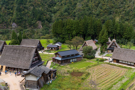 白川乡乡村的老房子