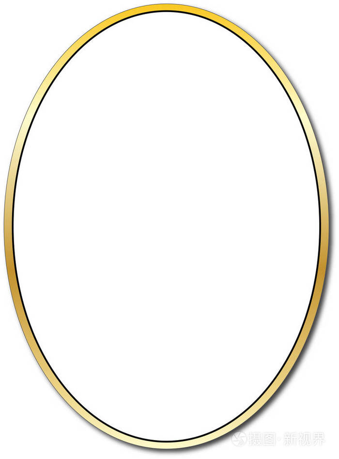 金金属椭圆形装饰