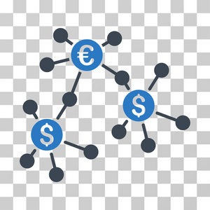 金融网络矢量图标