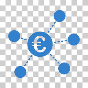 欧元虚拟链接矢量图标图片