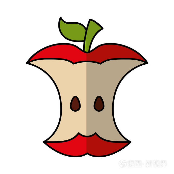 苹果废孤立的图标