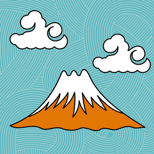 富士山元素图片