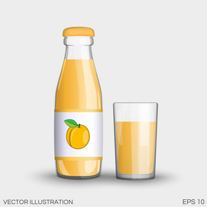 在一个透明的玻璃瓶，孤立的杏汁