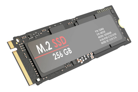 m.2 Ssd 256 gb，3d 渲染