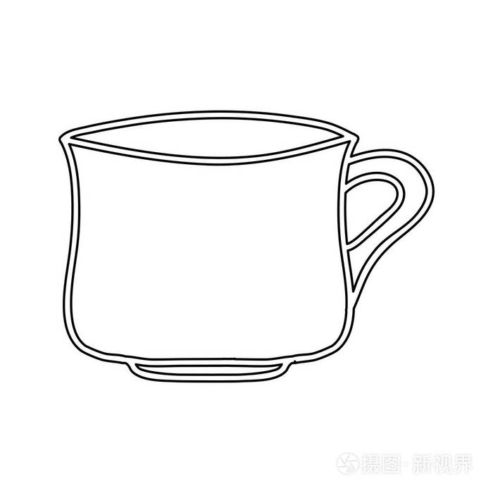 剪影瓷杯子用具厨房插画-正版商用图片0x5z2v-摄图新视界
