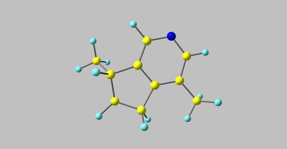 Actinidine 分子结构上灰色孤立