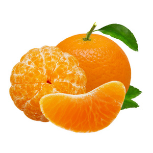 分离与剪切路径的白色背景上的橘橙果实