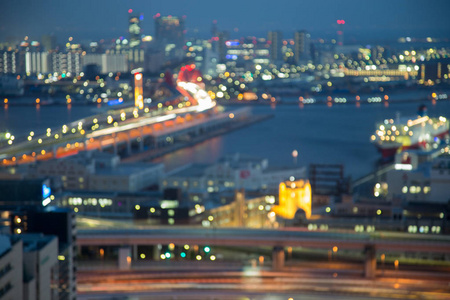 夜迷离景神户市市中心在海岸