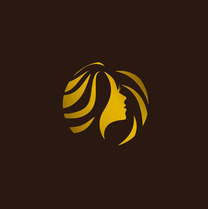 女子美容美发沙龙标志设计照片