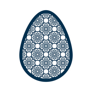 复活节彩蛋与几何图案。激光切割模板