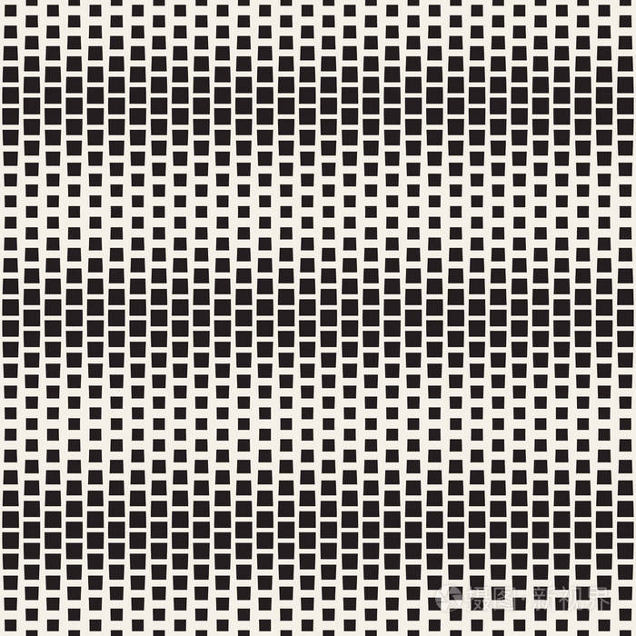 时尚简约半色调网格矢量无缝黑色和白色花纹