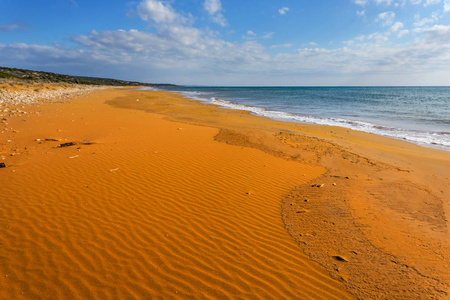 金色的海底沙海滩场景