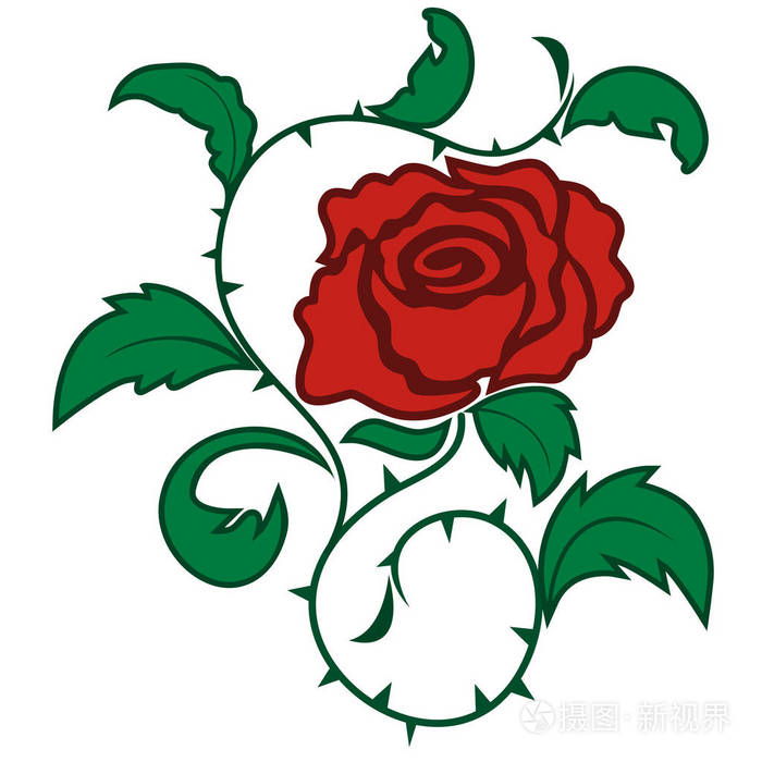 多刺的玫瑰矢量