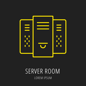 机房标识矢量简单的 logo 模板服务器机房照片