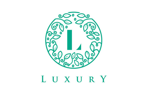 L 字母 Logo Luxury.Beauty 化妆品标志