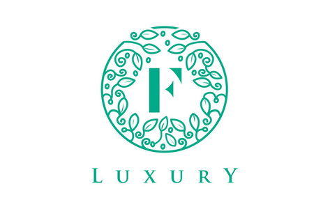 F 字母 Logo Luxury.Beauty 化妆品标志