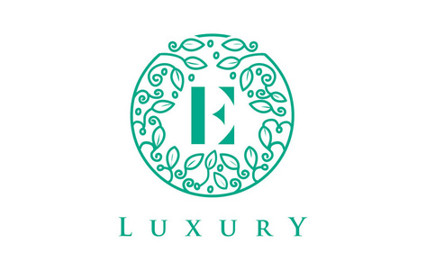 E 字母 Logo Luxury.Beauty 化妆品标志