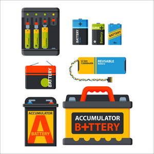 电池能源电力工具矢量图