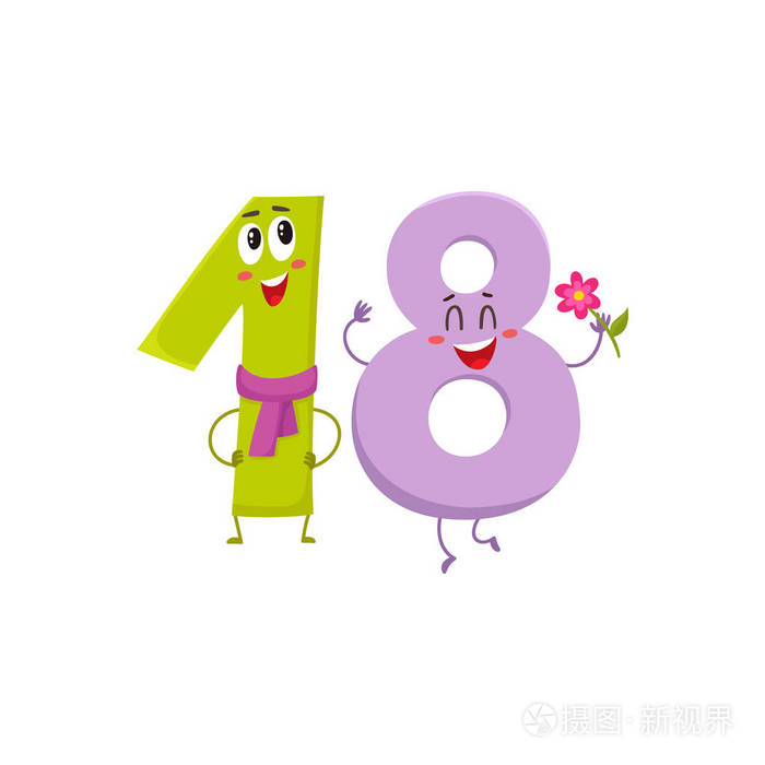 可爱又搞笑多彩18数字字符生日问候