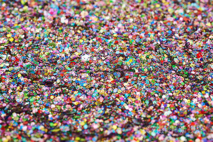 表面涂有彩色亮片