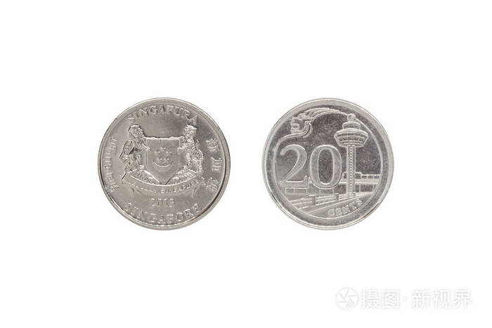 正面和背面新加坡硬币 照片 正版商用图片0x6sxy 摄图新视界