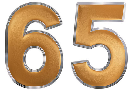 阿拉伯数字 65,百分之六十五,从蓝色勿忘我花燃烧的蜡烛为数字,百分之