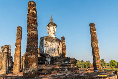 世界文化遗产在泰国素可泰历史公园