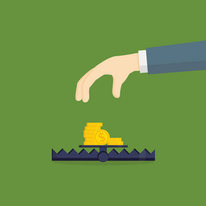 美元钱陷阱图片