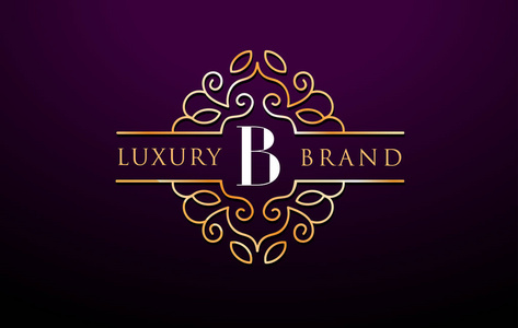 B 字母标志 Luxury.Royal 会标设计