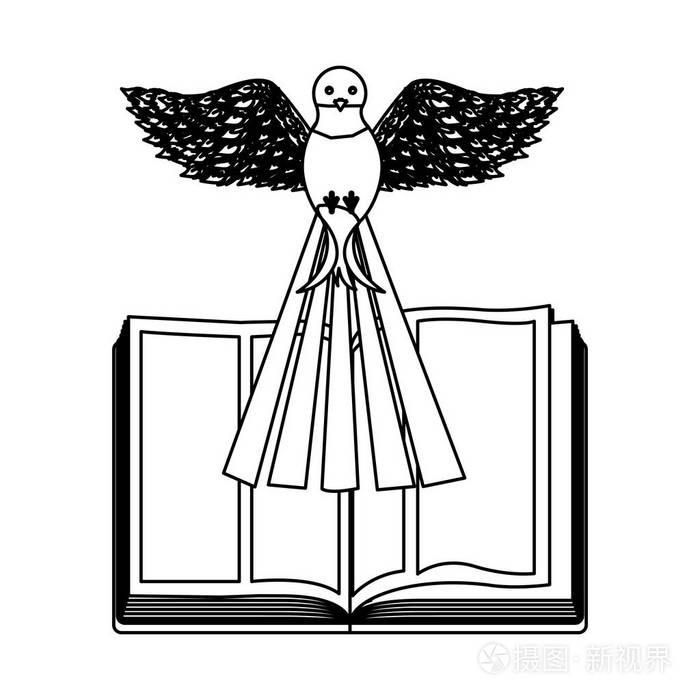 神圣的圣经书插画-正版商用图片0x6w55-摄图新视界