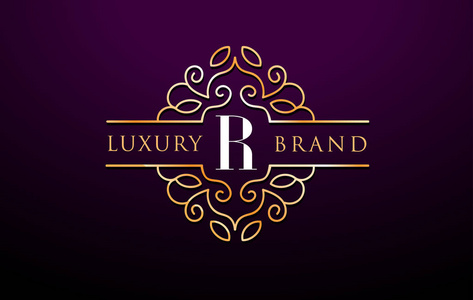 R 字母标志 Luxury.Royal 会标设计