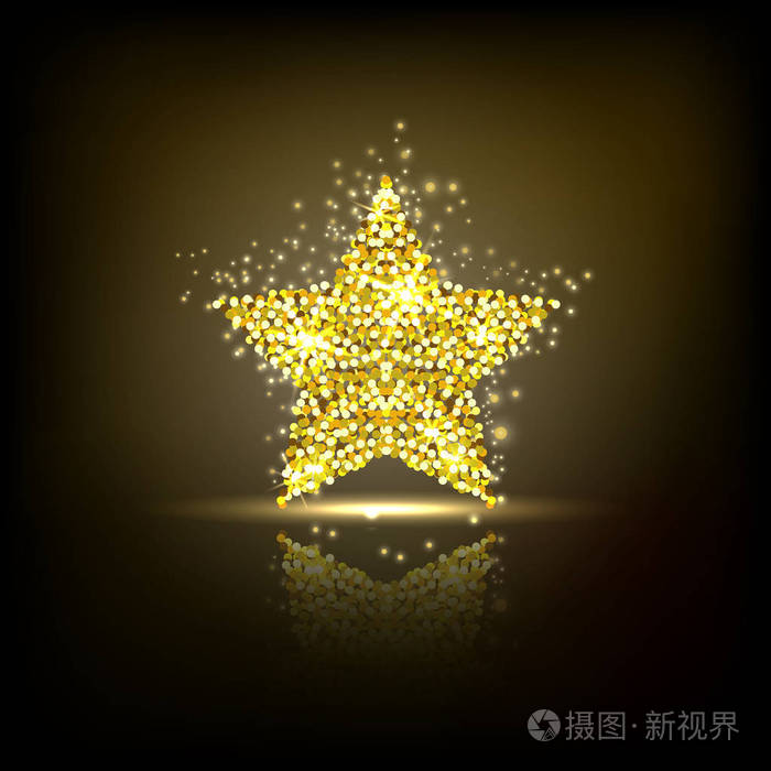 程式化颗金色的星星