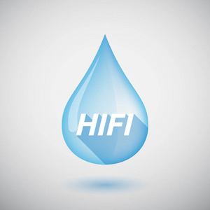 长阴影水滴与文本 Hifi