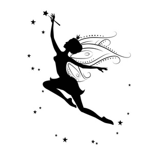 一个美丽的仙女的剪影照片