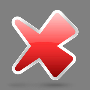 矢量绿色检查阴性的符号照片