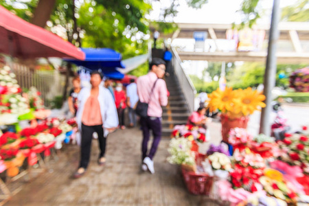 模糊的花店