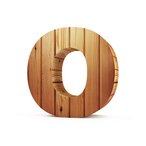 字母表中的字母的木制字母 O