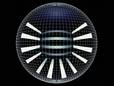 抽象的 3d rednering 全球连接网络