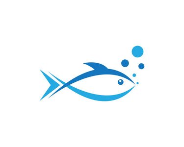 鱼 logo 模板.