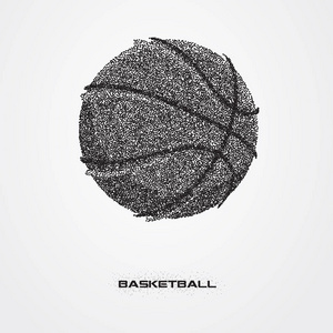 一个人影从粒子的篮球球