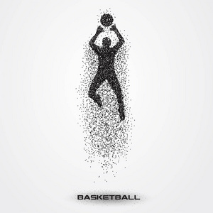 一个人影从粒子的篮球运动员图片