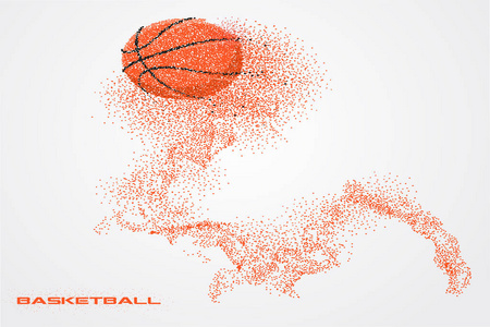 一个人影从粒子的篮球球图片