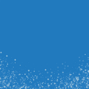 美丽的降雪抽象底部在蓝色背景矢量图