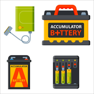 电池能源电力工具矢量图