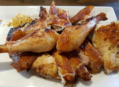 烤鸡腿, 乳房和翅膀上的菜